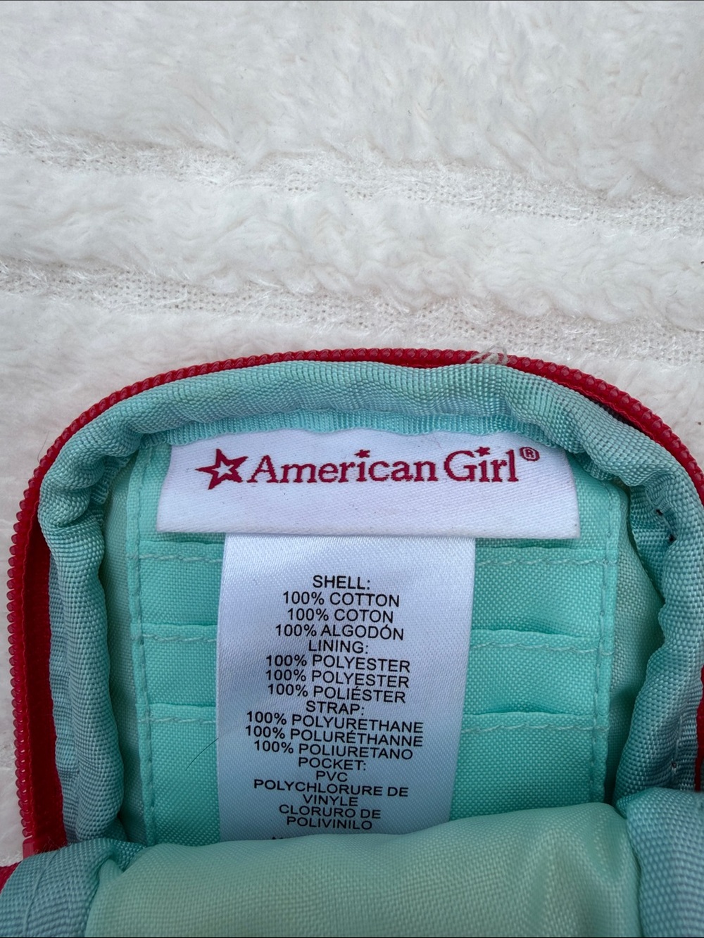 American Girl Red, Silver & Black Sequin Doll Phone Case Wristlet - Picture 4 of 8